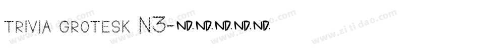 trivia grotesk N3字体转换